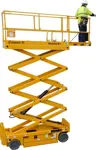 Wide electric scissor lift (battery, 2 WD), 10m
